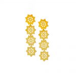 Gold-plated silver earrings in the shape of flowers