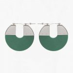 Εclipse round earrings with aventurine (big)