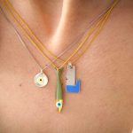 Gold-plated sardine necklace with chain