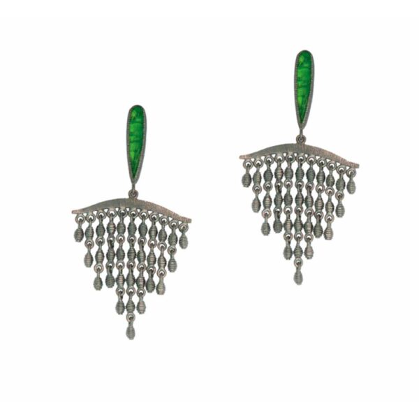 Ασημένιο σκουλαρίκι με αβεντουρίνη