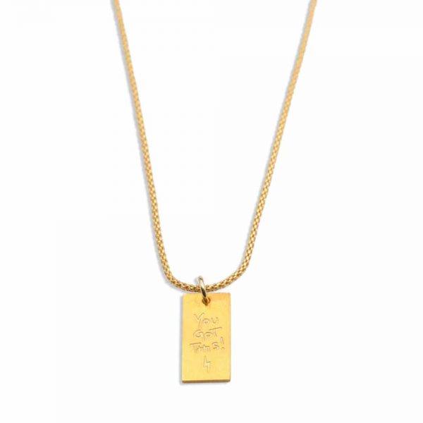 Κολιέ με αλυσίδα Snake 'You got this'