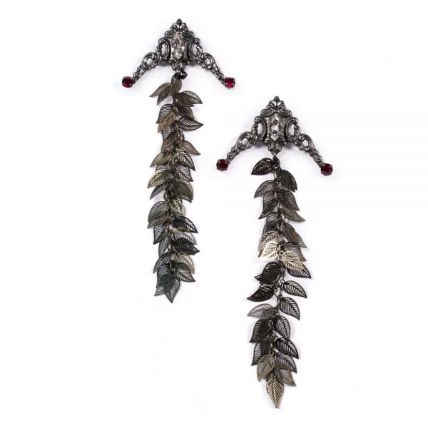 Σκουλαρίκια από ορείχαλκο με μαύρη επιμετάλλωση