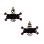 Bronze earrings with Swarovski crystals