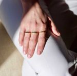 Gold ring with tsavorites