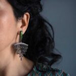 Ασημένιο σκουλαρίκι με αβεντουρίνη