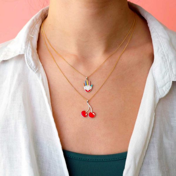 Silver necklace Hand Life