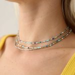 Tube necklace pearl