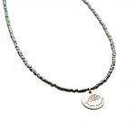 Silver necklace "You got the power"