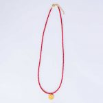 Necklace with gold-plated element