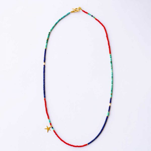 Gold-plated starfish necklace