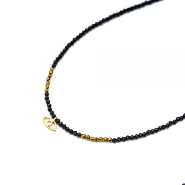 Κολιέ με επιχρυσωμένο Ματάκι