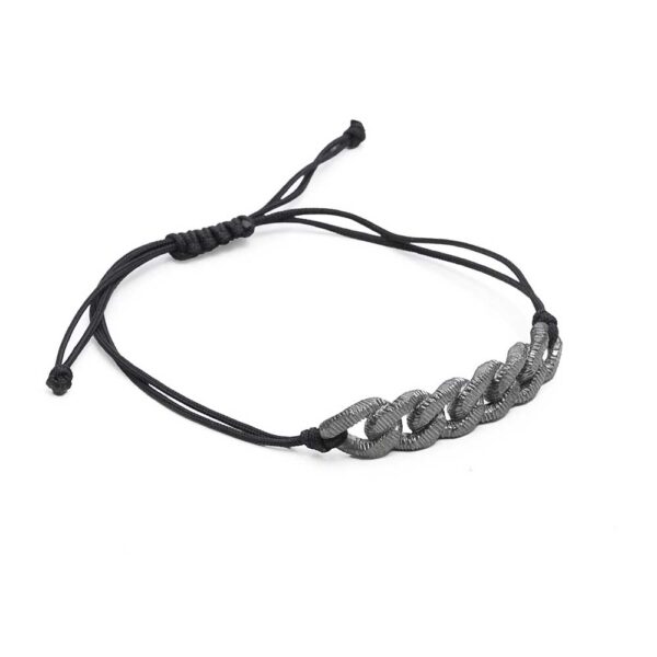 Ασημένιο βραχιόλι με μαύρο επιπλατίνωμα