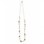 Necklace with gold-plated and oxidized elements