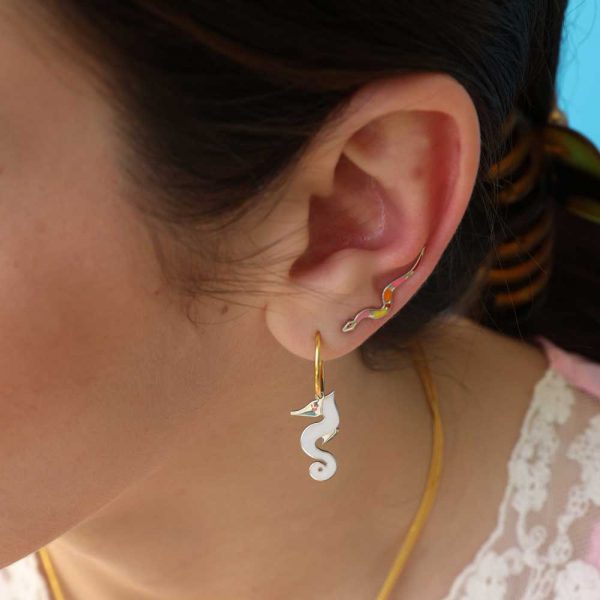 Ασημένια σκουλαρίκια "Φιδάκι"