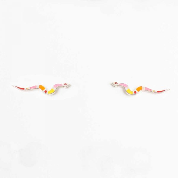 Ασημένια σκουλαρίκια "Φιδάκι"