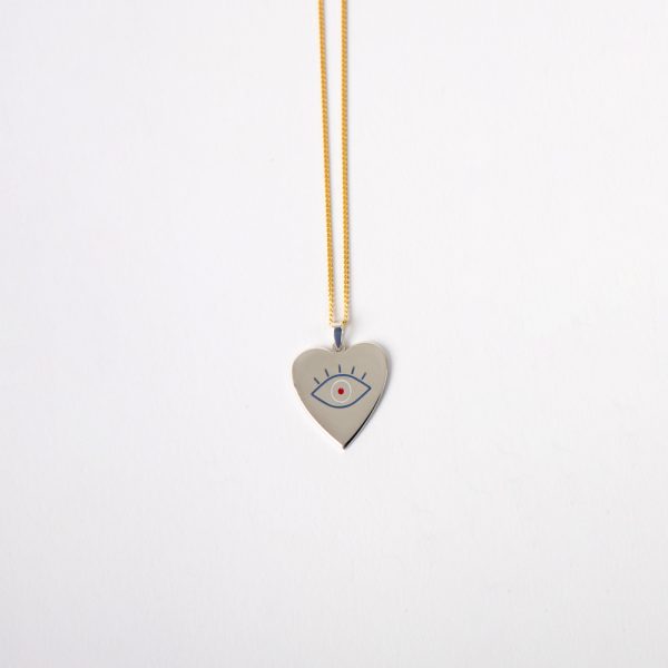 Silver necklace Eye lovers