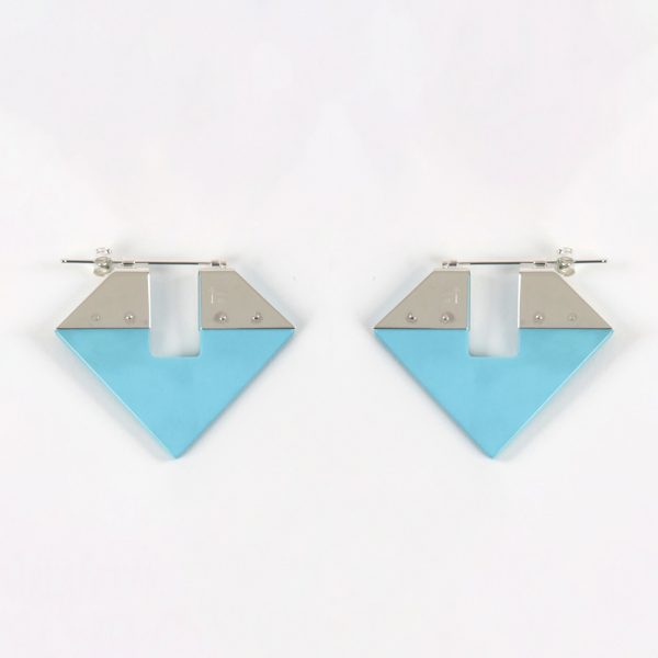 Ασημένια σκουλαρίκια με τιρκουάζ