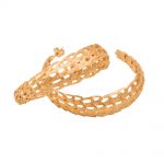 Gold plated silver big hoops