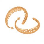 Gold plated silver big hoops