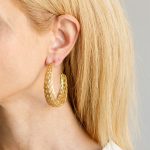 Gold plated silver big hoops
