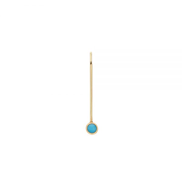 Gold long spot with turquoise