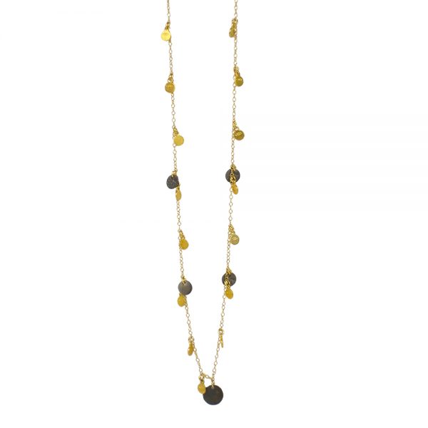 Silver necklace with round elements