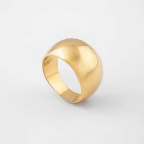 Gold plated simple sphere ring