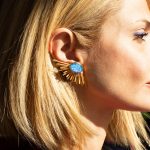 Earrings with lapis lazuli