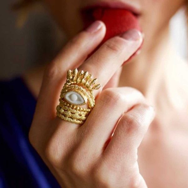 Επιχρυσωμένο δαχτυλίδι Μάτι