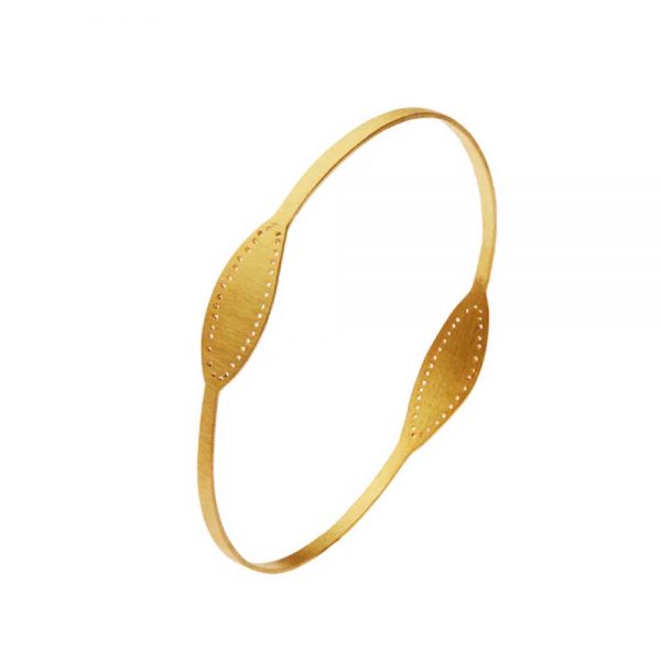 Gold plated perforated bracelet